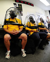 アナポリス兵学校の対化学兵器訓練の一部