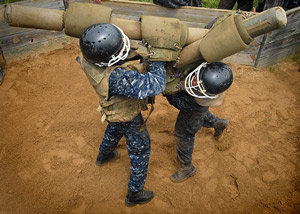 pugil stick fight at Annapolis