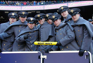 打倒海軍のカードを持ったウエストポイントの士官候補生