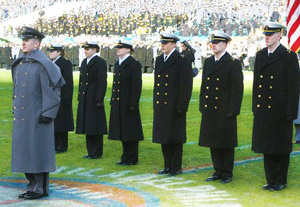 陸軍士官学校から帰還する交換学生