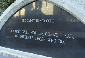 ウエストポイントの倫理規範の碑