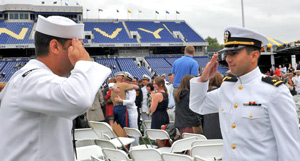 アメリカ海軍兵学校の卒業式入場