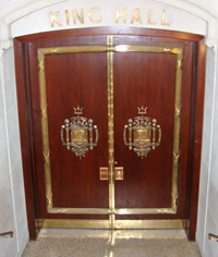 米海軍士官学校の食堂へのドア