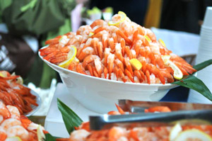 アナポリス海軍兵学校の食事　冷エビ