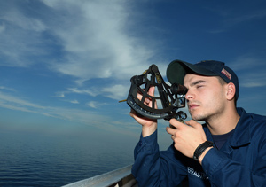 六分儀を使っての天測