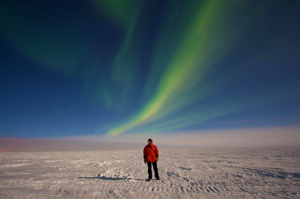 南極のオーロラ