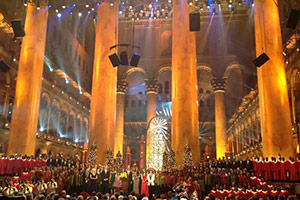 大統領の前でクリスマスコンサート