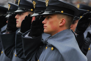 ウエストポイント陸軍士官学校のカデットの敬礼